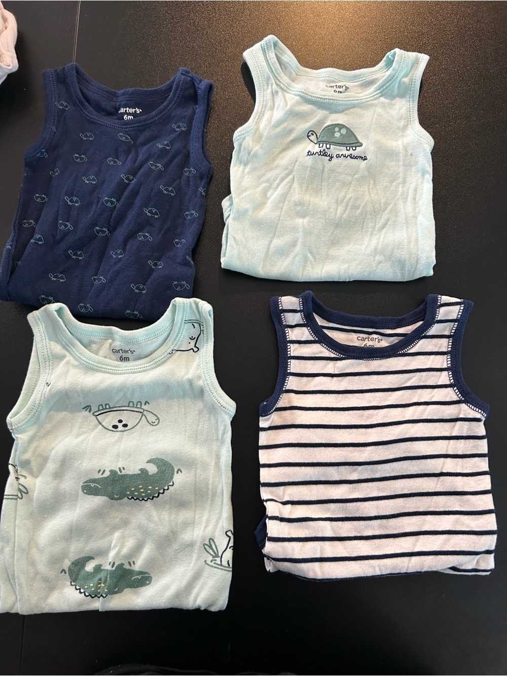 4 set carters onesies 6 months